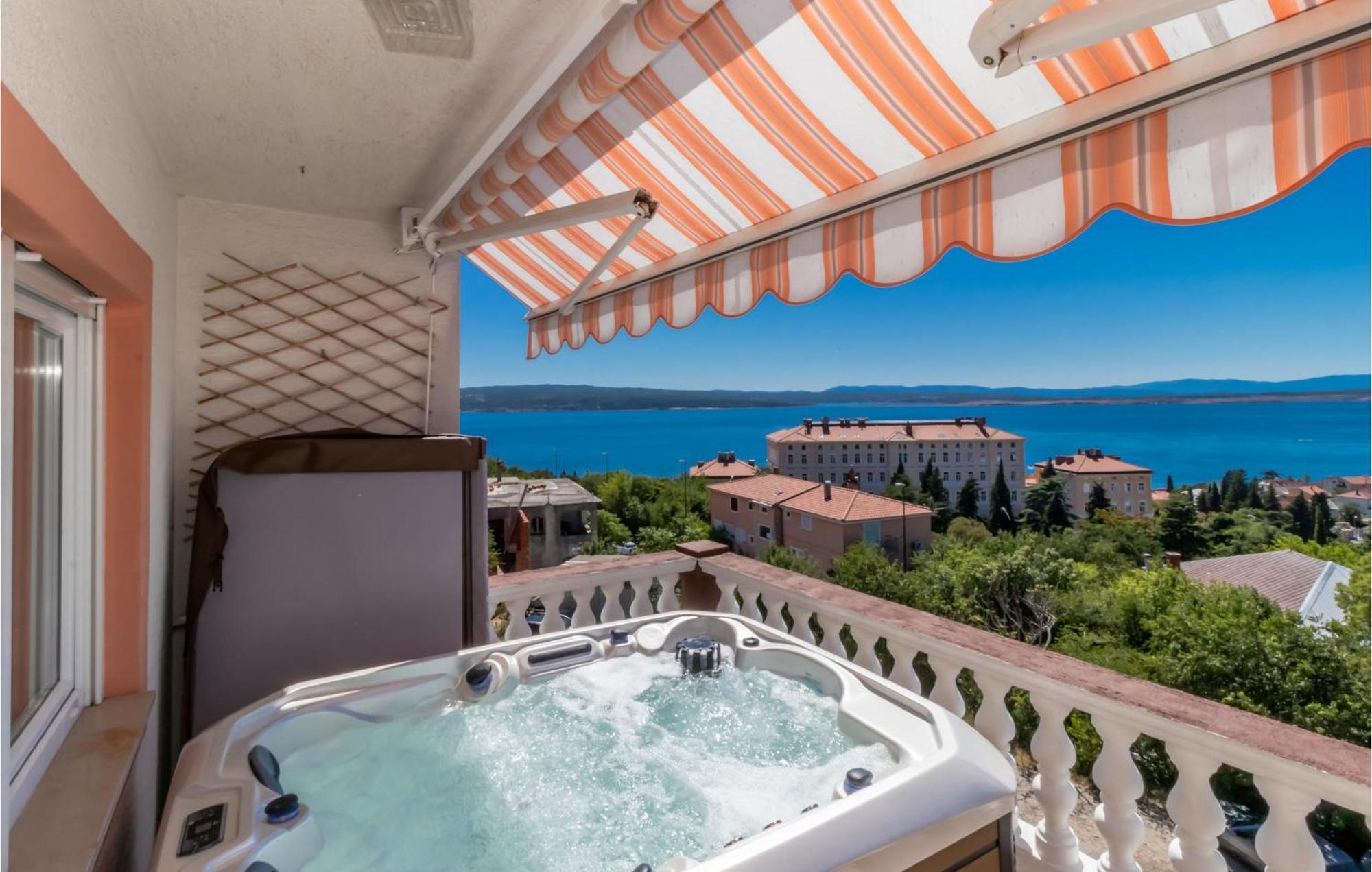 Beautiful Apartment In Crikvenica With Jacuzzi Bagian luar foto